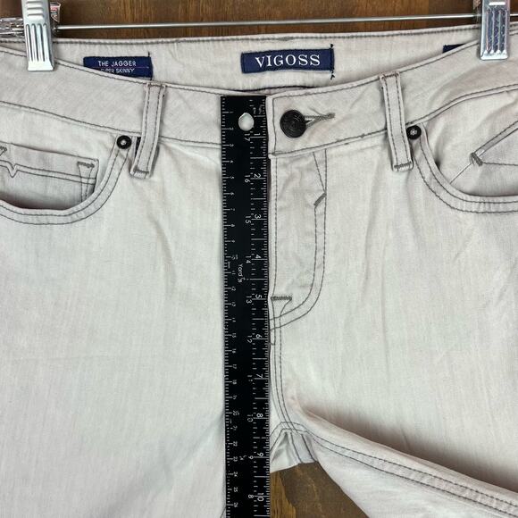 Vigoss Womens Jeans Light Gray The Jagger Super Skinny Stretch 29x31 - Picture 5 of 11